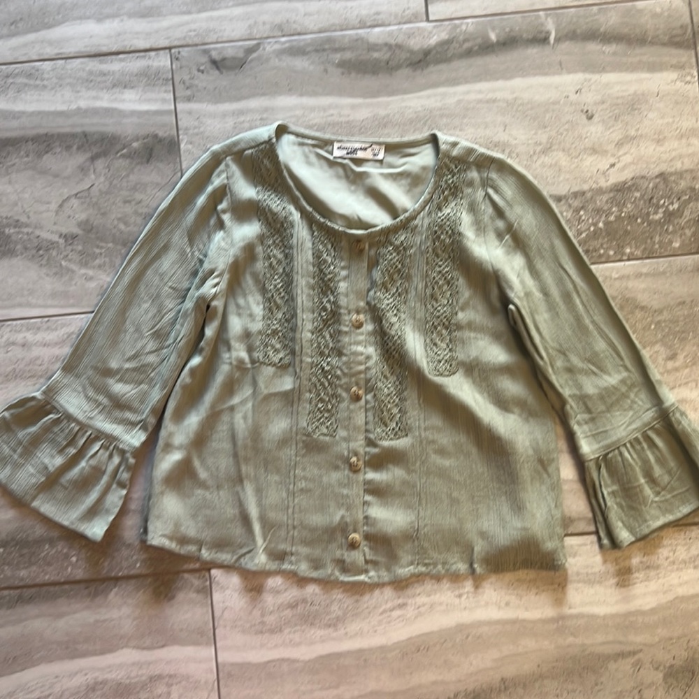 NWOT Abercrombie Kids Blouse Long Sleeve Shirt